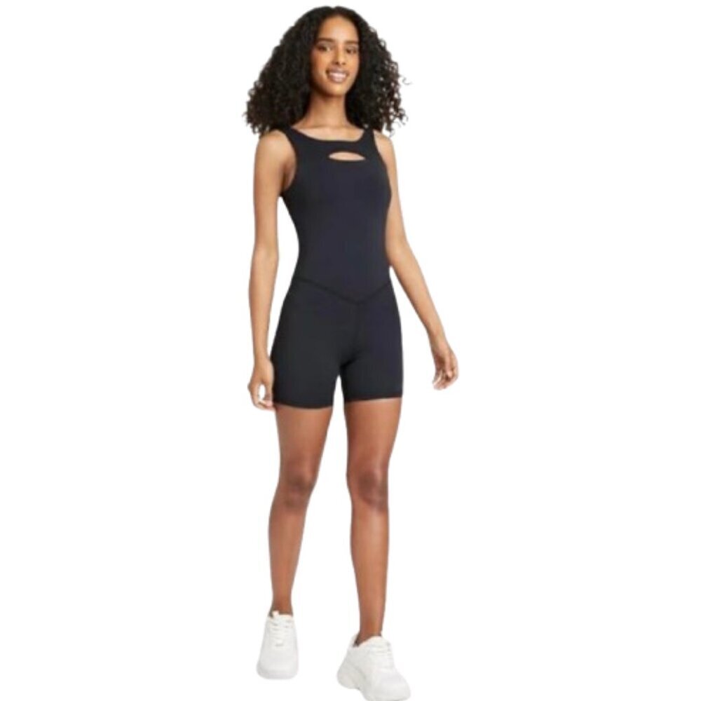 Women's M JoyLab Cut Out Black Bodysuit